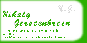 mihaly gerstenbrein business card